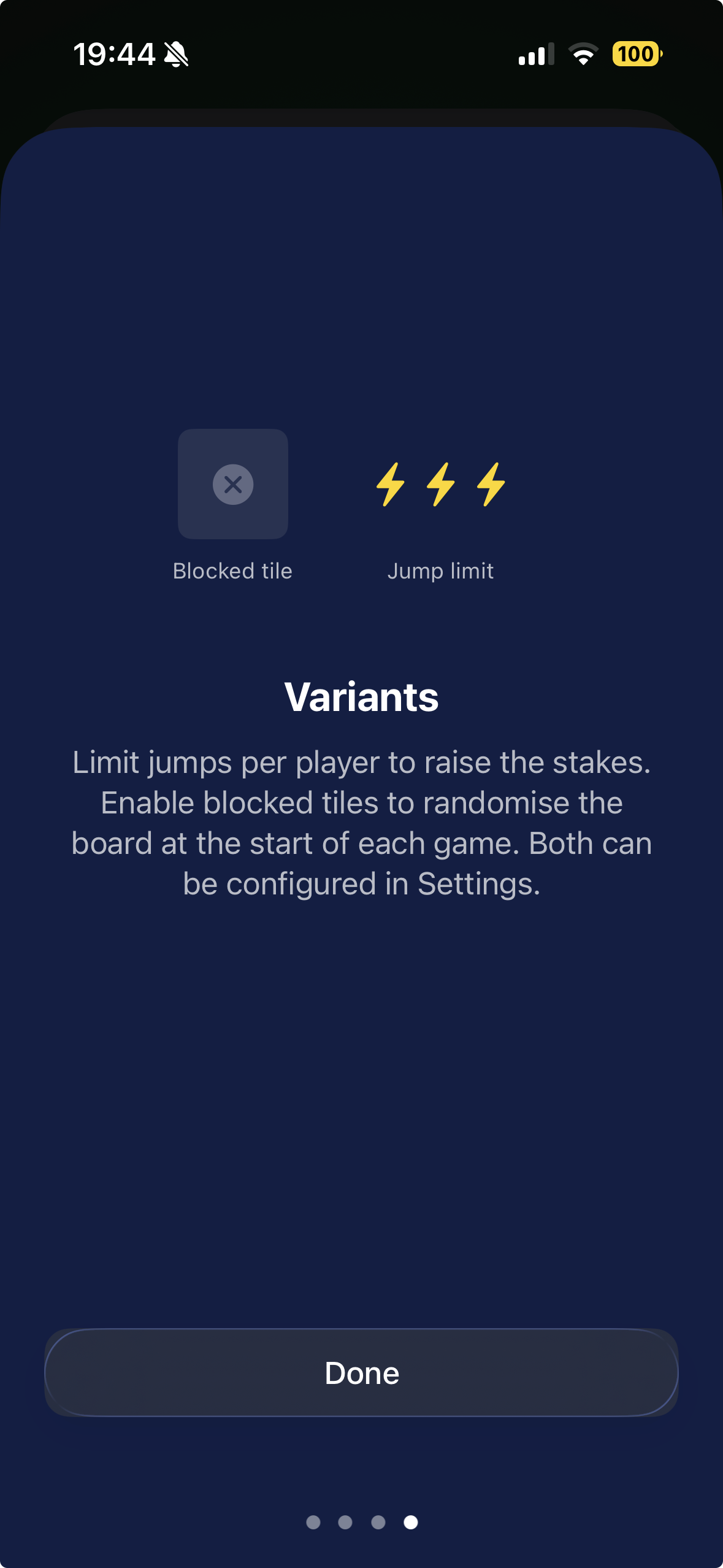 Pounce end-of-game result screen